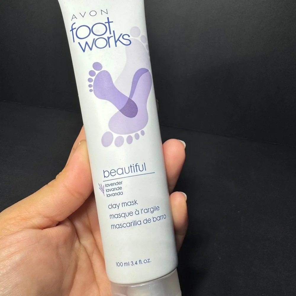 Avon Foot Works Beautiful Lavender Clay Mask‎ 3.4 fl oz Exfoliating NEW SEALED